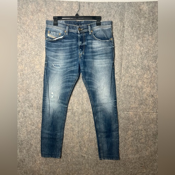 DIESEL TEPPHAR Men Size 31 Stretch Slim Straight‎ Medium Wash Denim Jeans